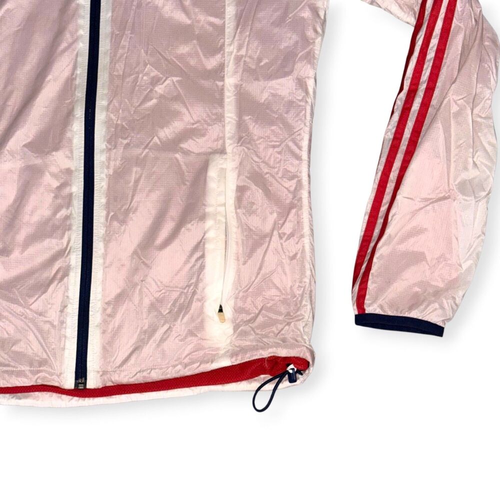 Adidas Vintage Very Rare Anthem MLS NY Red Bull Woven Nylon Jacket White Small - Picture 3 of 6